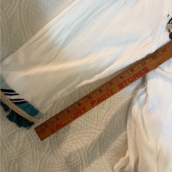 Western Bohemian Whimsical Embroidered Tie Tassel Cardigan 16 Petite - Picture 10 of 10